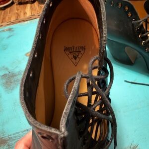 Fluevog black sexy lace up booties